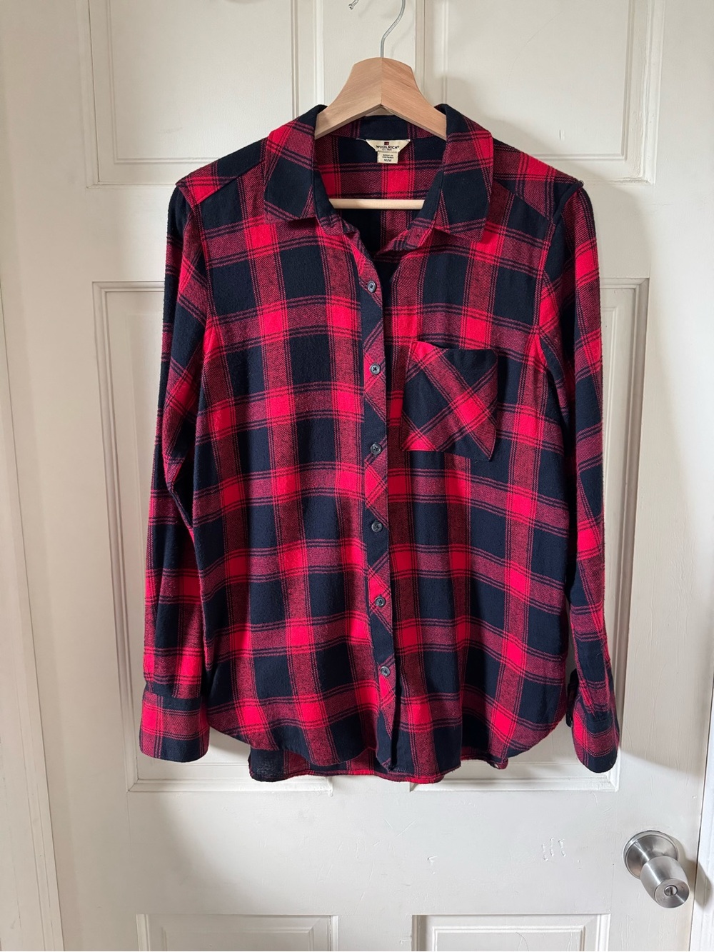 Woolrich Red and Black Plaid Button-Down Shirt